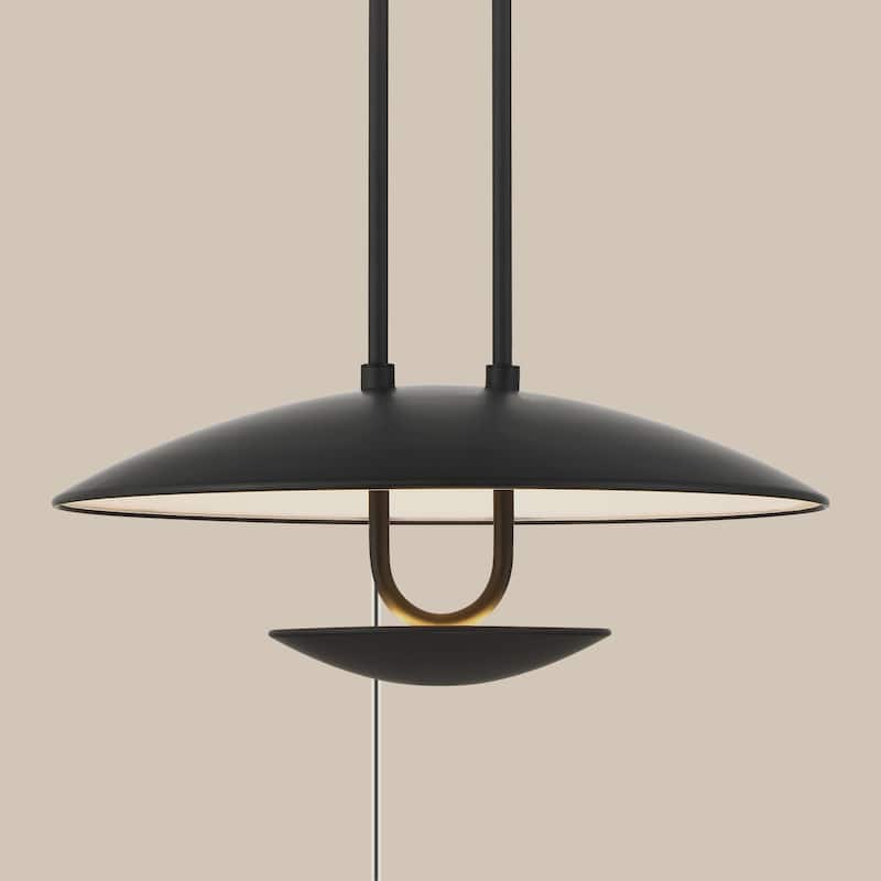 Hunter Sunset Ridge Large Pendant - Entry, Dining Room, Kitchen - Modern, Contemporary, Transitional. - Matte Black.