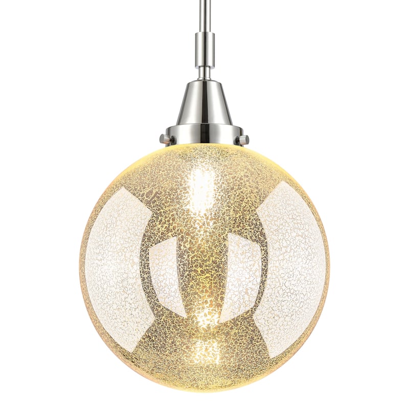 Innovations Lighting 447-1S-G208-10 Beacon 10" Wide Mini Pendant with - Polished Chrome