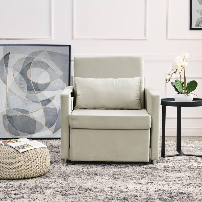 Sofa Bed Chair 2in1 Convertible Chair Bed with One Pillow Bed Bath