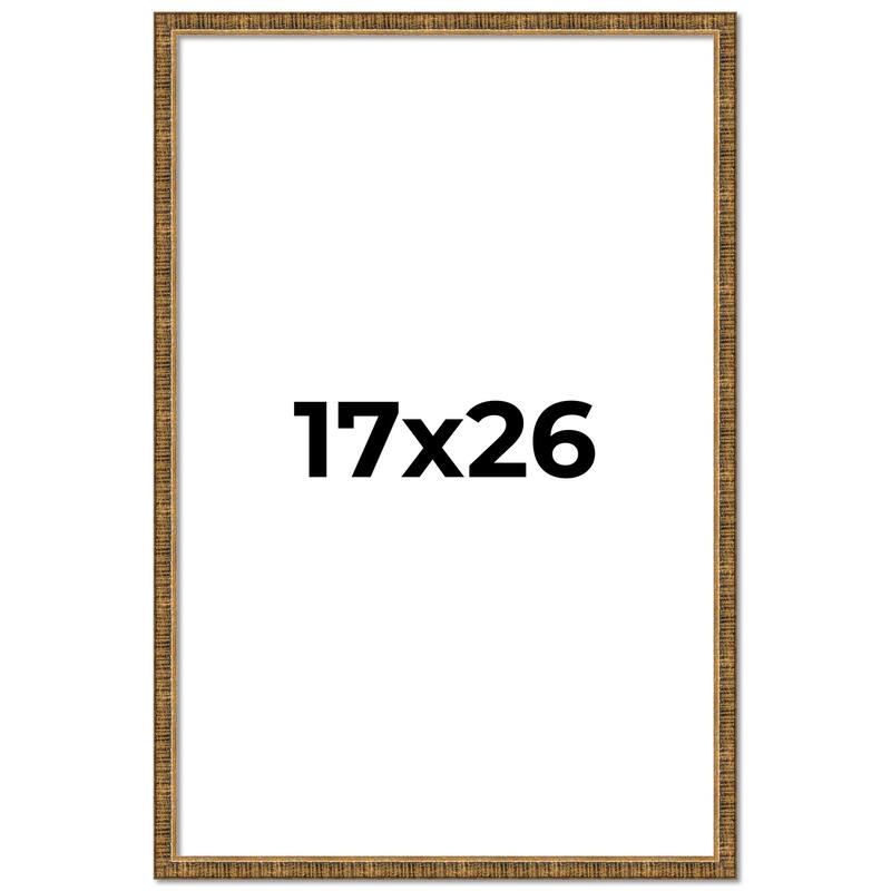 17x26 Frame Gold Kingsley Distressed Solid Wood Picture Frame Width