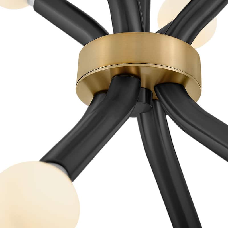 Lark 83853 Axton 8 Light 12-1/2" Wide Convertible Semi-Flush Ceiling