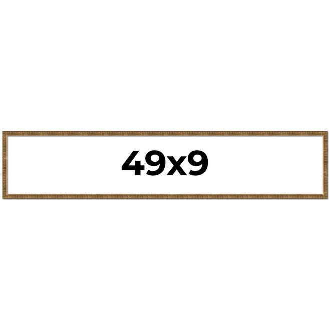 49x9 Frame Gold Solid Wood Picture Frame - Complete Modern Photo Frame