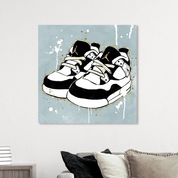 Oliver Gal 'Baby Sneakers' Fashion and Glam Wall Art Canvas Print