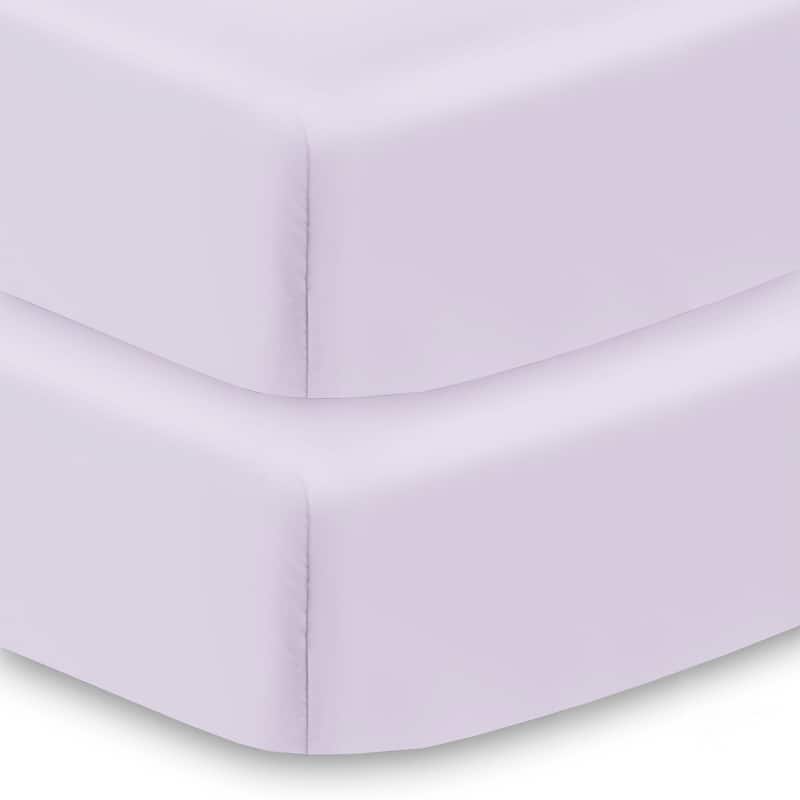 BreathableBaby All-in-One Fitted Sheet & Waterproof Cover for 52" x 28" Crib Mattress (2-Pack)