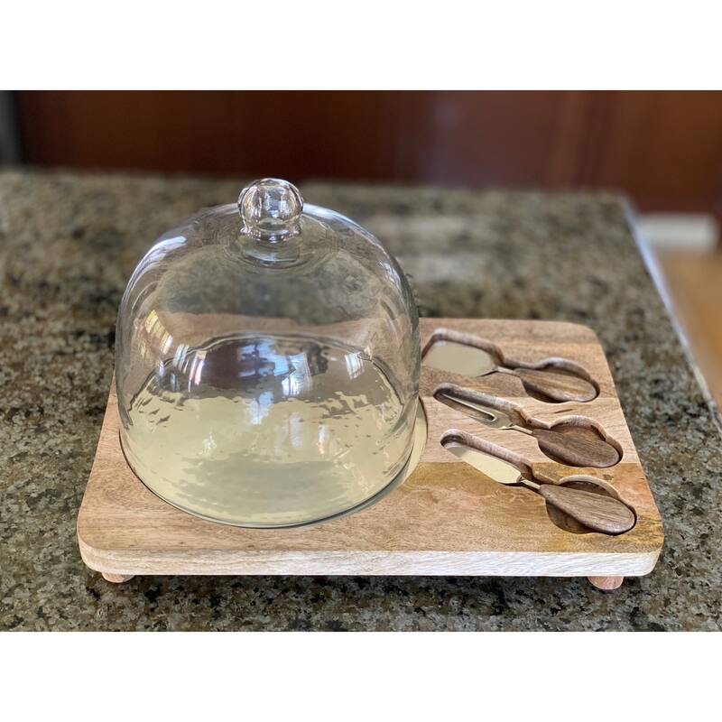 Natural Mango Cheese Board Set with 3 Tools