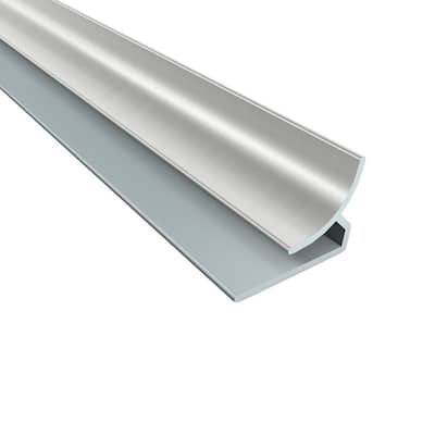 FASÄDE 47 in. Decorative Vinyl Inside Corner Trim Brushed Nickel (5 Pack) - 5 Pack
