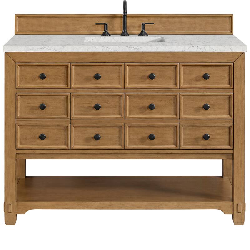 James Martin Vanities 505-V48-FEJP Malibu 48" Free Standing Single - Amber Birch - Wood Finish