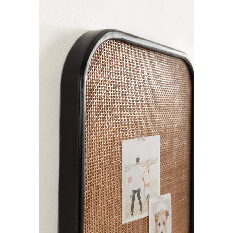 Kate and Laurel Planche Rattan Wall Pinboard