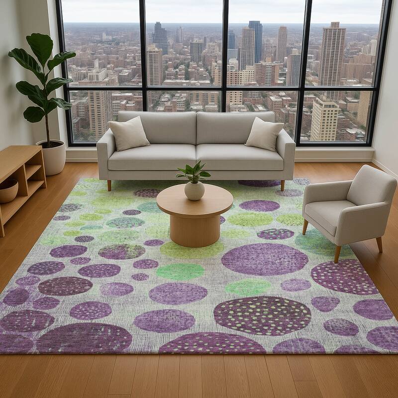 Premium Washable Super Soft Mayfield Rug - Purple - 8' x 10'