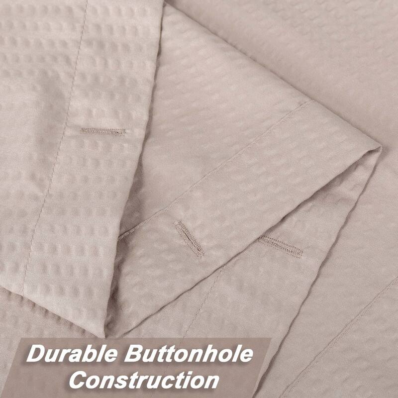 Soft Embossed Microfiber Fabric Shower Curtain or Liner, Water Repellent