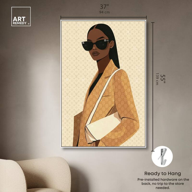 Elegant Coat Gal Canvas by Art Remedy