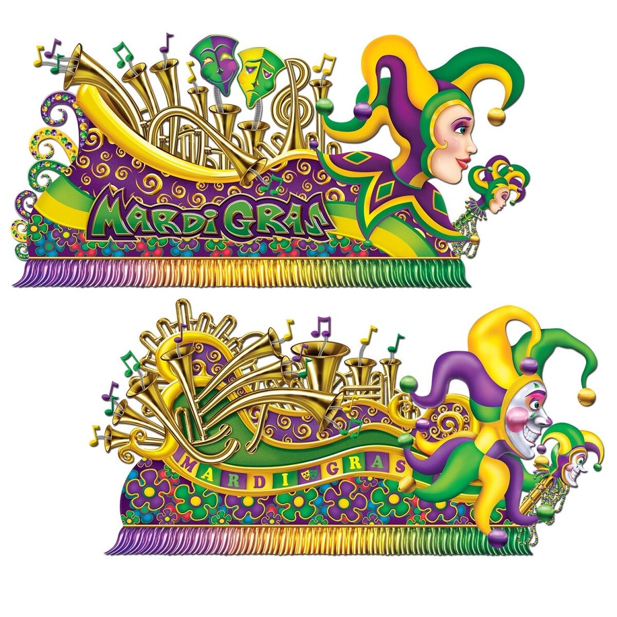 Shop Club Pack Of 24 Colorful Mardi Gras Jester Float Wall