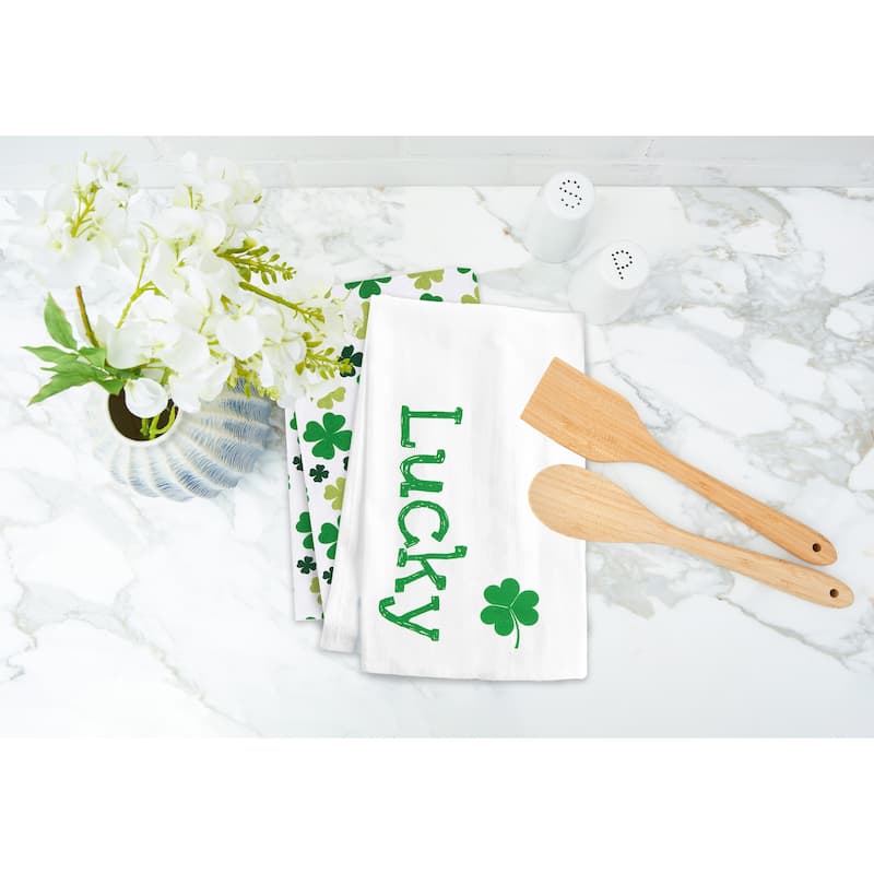 Lucky Clover Kitchen Dishtowels Set of 2