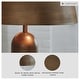 preview thumbnail 3 of 7, Signature Design by Ashley Wendfield Antique Brown Table Lamp - 15" W x 15" D x 23.75" H