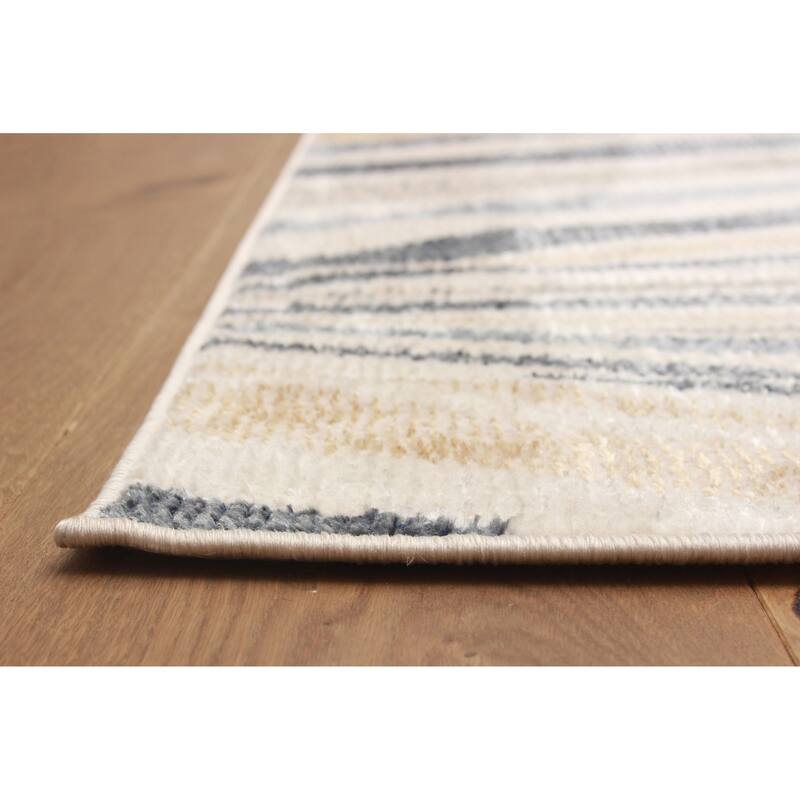ECARPETGALLERY Machine Woven Axel Ivory Area Rug