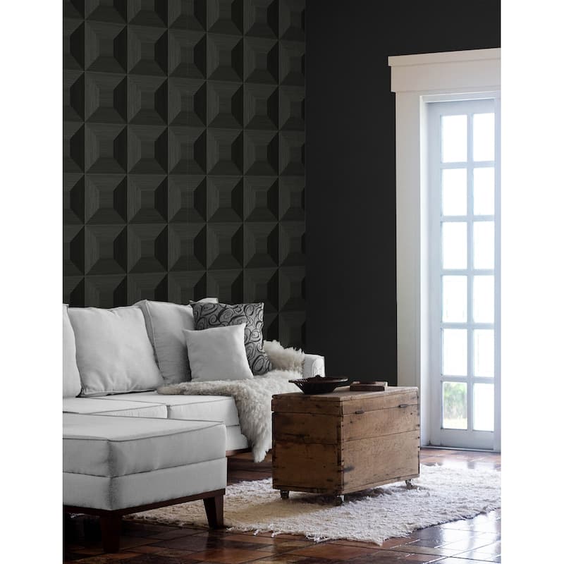 NextWall Quadrant Geo Peel and Stick Wallpaper