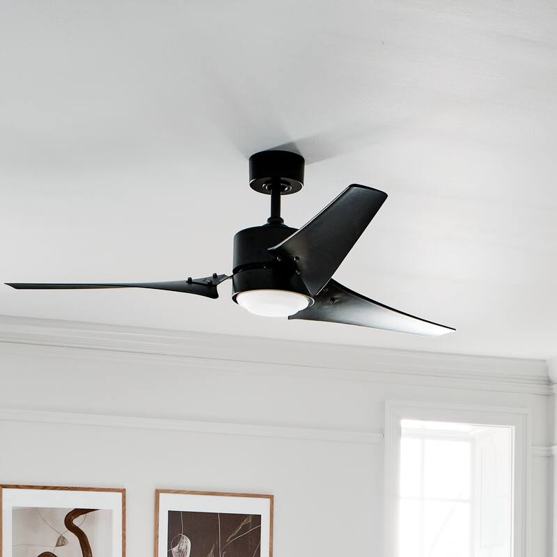 Kichler Lighting Rana Collection 60-inch Satin Black LED Ceiling Fan