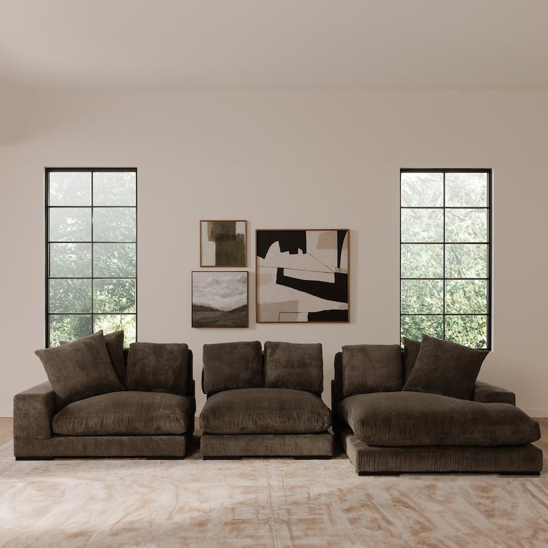 NADAAL STUDIOS Keira, Slipper Chair, Corduroy Upholstery - 41.5"W x46"D x33"H