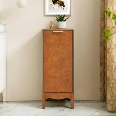 Antique Brass Bathroom Floor & Linen Cabinet: Adjustable Shelves