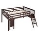 preview thumbnail 3 of 7, Full Size Solid Pine Wood Frame Loft Bed With Removable Desk and Cabinet