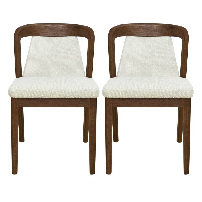 Christopher Knight Home - Ashlin Contemporary Upholstered Armless Dining Chairs with Rubberwood Frame, Set of 2