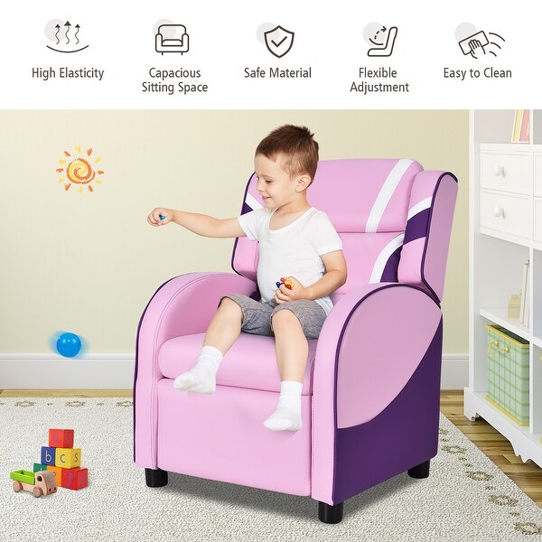 Kids leather armchair clearance