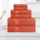 Miranda Haus Soft and Absorbent Zero Twist Cotton 6-piece Towel Set - Brick