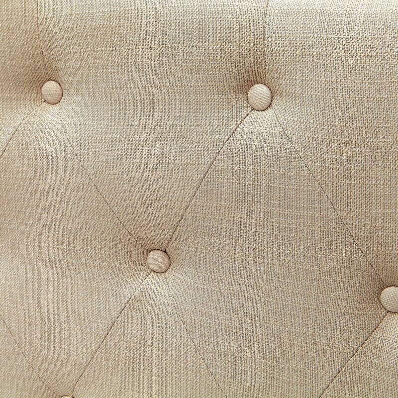 Kiff Modern FlaxFabric Button Tufted Headboard by Furniture of America