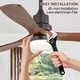 preview thumbnail 69 of 121, Sofucor 42“/48"/ 52"/60"Noiseless Walnut Wood Ceiling Fan with Remote Control, Integrated Light Optional