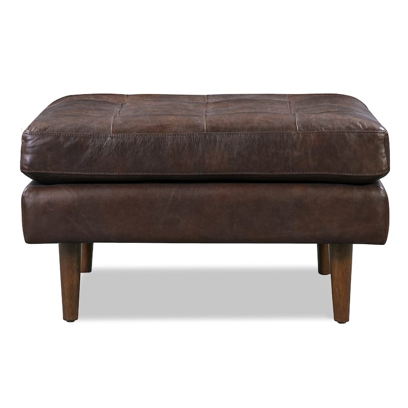 Poly & Bark Napa Ottoman - Full Grain Genuine Italian Leather