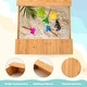 preview thumbnail 8 of 8, Costway Kids Wooden Sandbox w/ Bench Seats & Storage Boxes Children - See Details