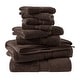 preview thumbnail 113 of 130, Madison Park Signature 800GSM Ultra-Soft 100% Cotton Absorbent Towel Set 8-Piece - Brown