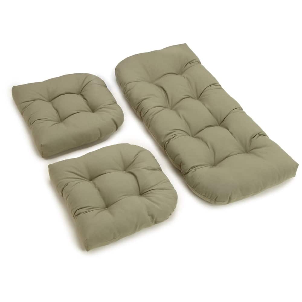 Twill 3-piece Indoor Settee Cushion Set