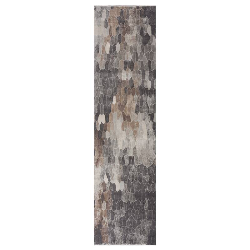 HomeRoots Cobblestone Transitional Square Area Rug