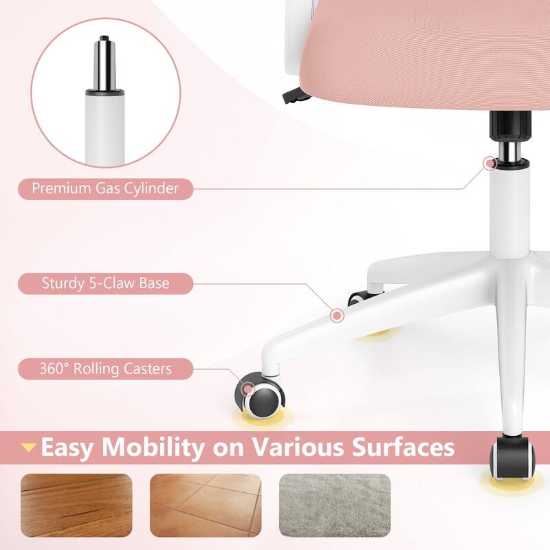 Costway Mesh Office Chair with Lumbar Support & Flip-up Arms Rolling - See Details