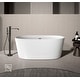 Freestanding Acrylic Oval Soaking Tub with Reversible Drain, Linear Overflow