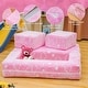 preview thumbnail 17 of 30, Grondin Kids Modular Loveseat with Ottoman, Convertible Sofa Bed with Sherpa Upholstered and Density Sponge Padding