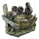 preview thumbnail 2 of 4, Design Toscano Urns and Barrel Cascading Illuminated Garden Fountain, 31 Inch, Faux Wood, Stone and Clay