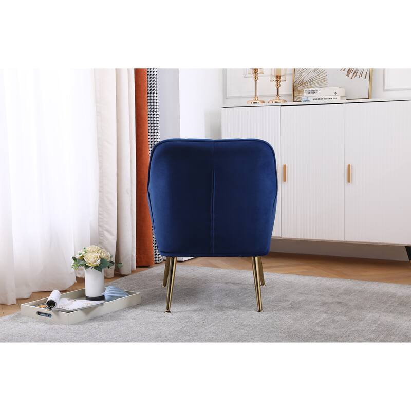 Mid Century Chair Navy Velvet Armchair Wingback Chairs Accent Chairs