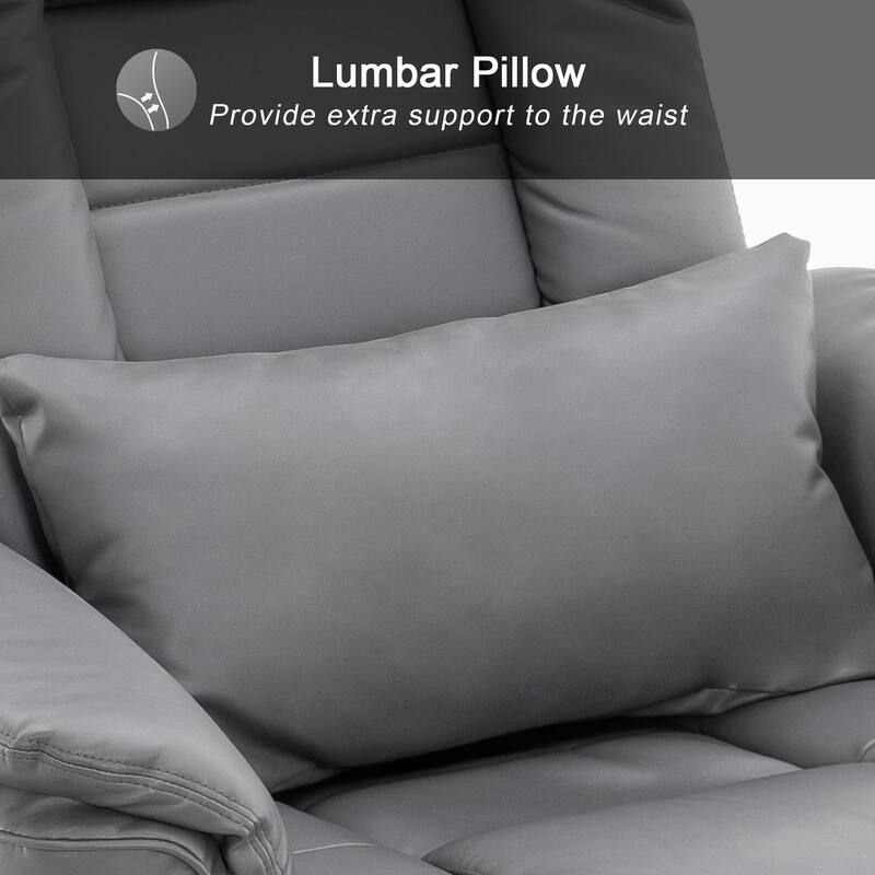 Mcombo Recliner&Ottoman Chair - Cream White