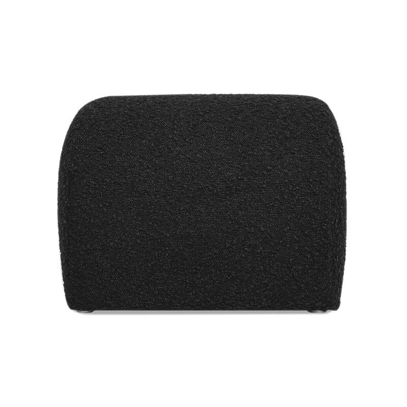 16" Arched Upholstered Footstool Ottoman, Unique Arched Rainbow-Shaped, Boucle