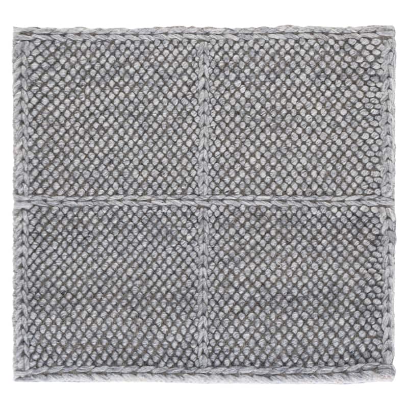 SAFAVIEH Handmade Natura Gianpaola Wool Rug - 6' Square - Grey