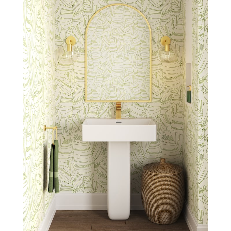 Bastille Square Two-Piece Pedestal Sink - 23.65" x 16.55" 33.05"