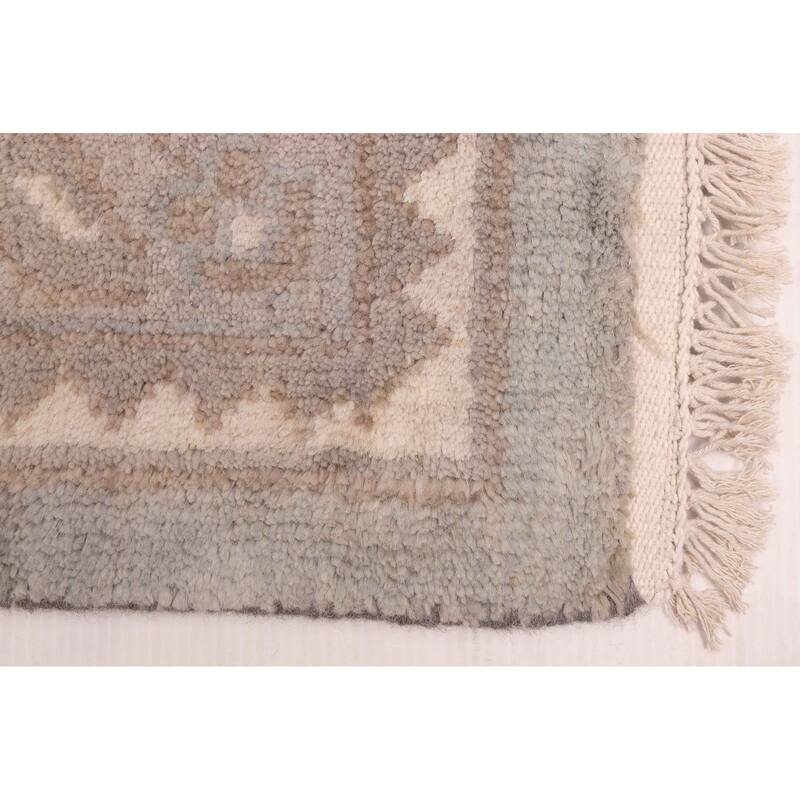 ECARPETGALLERY Hand-knotted Royal Oushak Grey, Sage Wool Rug - 9'1 x 12'1