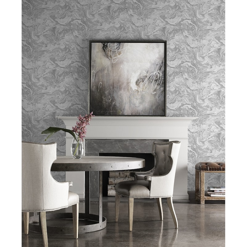 Luxe Haven Faux Marble Peel and Stick Wallpaper