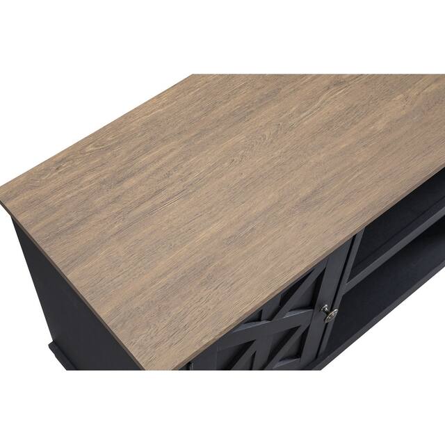54" Faux Raw Wood TV Stand for 60" TVs - 54" in Width
