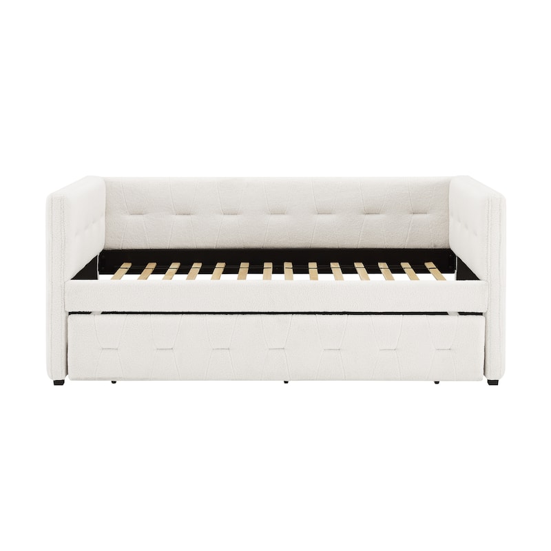 Corvus Somme Tufted Upholstered Daybed with Trundle