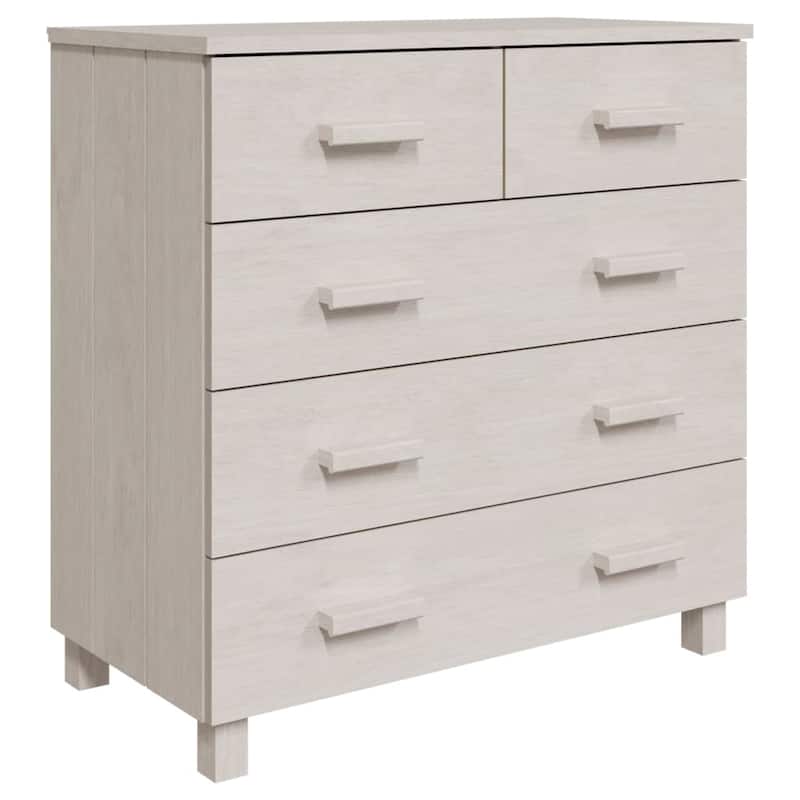 vidaXL Sideboard Bar Buffet Console Cabinet with Drawers HAMAR Solid Wood Pine - 31.1"x15.7"x31.5"