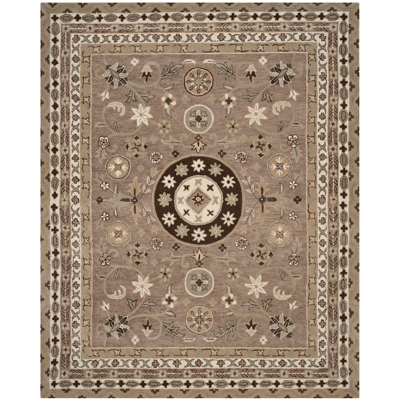 SAFAVIEH Handmade Bella Jakoba Modern Floral Wool Rug