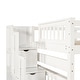 preview thumbnail 20 of 18, Full Over Full Bunk Bed with 6 Drawers and Shelves